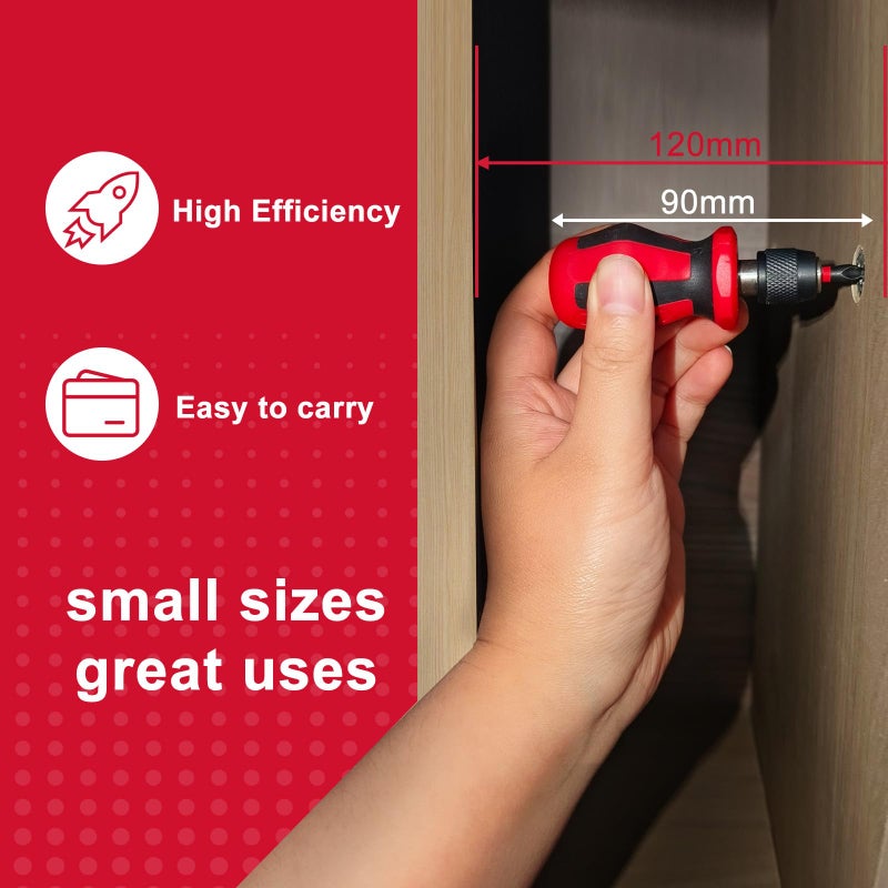 Geinxurn Magnetic 2PC Mini Changeable Head Manual Screwdriver Holder  Quick Change&Release 1/4  Hex Bit Extension Holder - Image 3